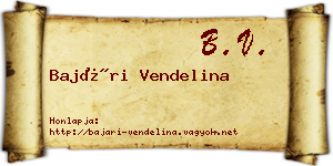 Bajári Vendelina névjegykártya